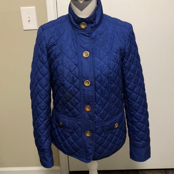 Charter Club Jacket Quilted Blue SZ M EUC - Picture 1 of 5